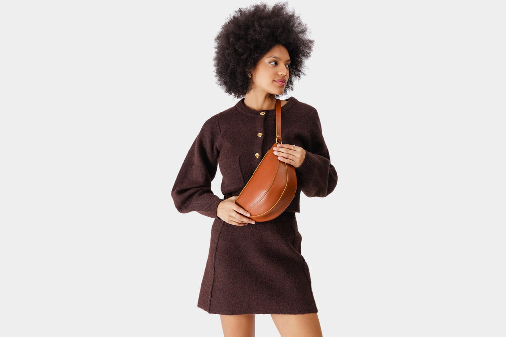 Portland Leather Goods Koala Sling Bag – Leather Sling with Adjustable Strap – Handmade from the Finest Full-Grain Hides