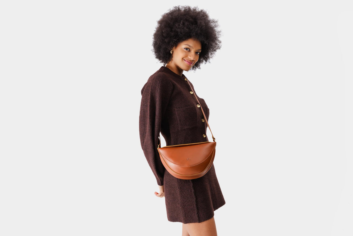 Portland Leather Goods Koala Sling Bag – Leather Sling with Adjustable Strap – Handmade from the Finest Full-Grain Hides
