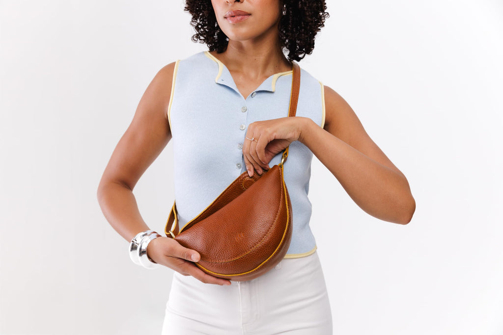 Portland Leather Goods Koala Sling Bag – Leather Sling with Adjustable Strap – Handmade from the Finest Full-Grain Hides
