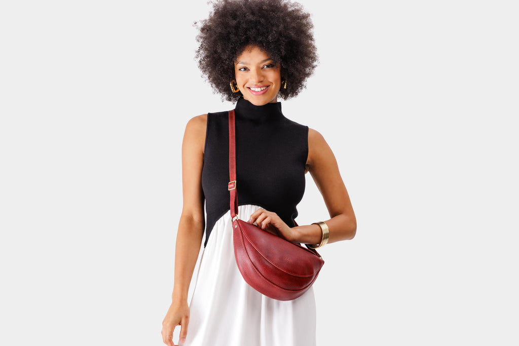 Portland Leather Goods Koala Sling Bag – Leather Sling with Adjustable Strap – Handmade from the Finest Full-Grain Hides