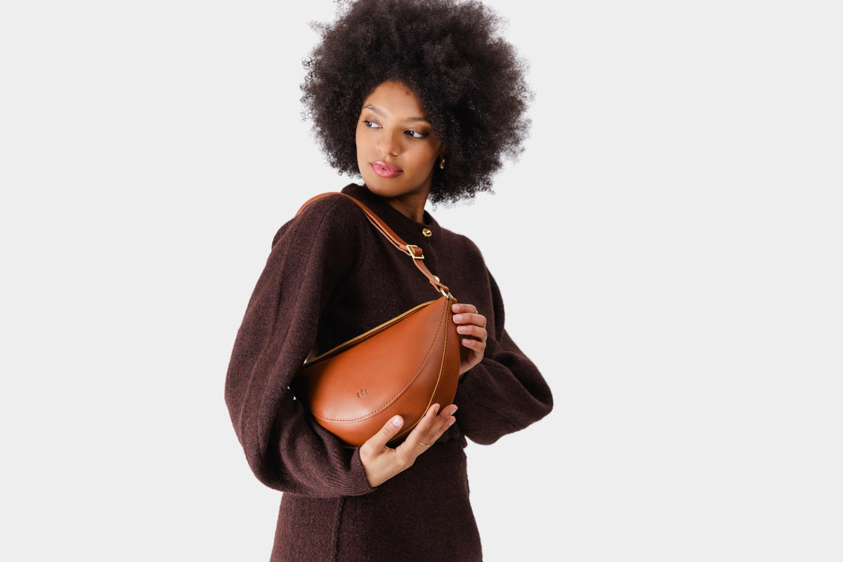 Portland Leather Goods Koala Sling Bag – Leather Sling with Adjustable Strap – Handmade from the Finest Full-Grain Hides