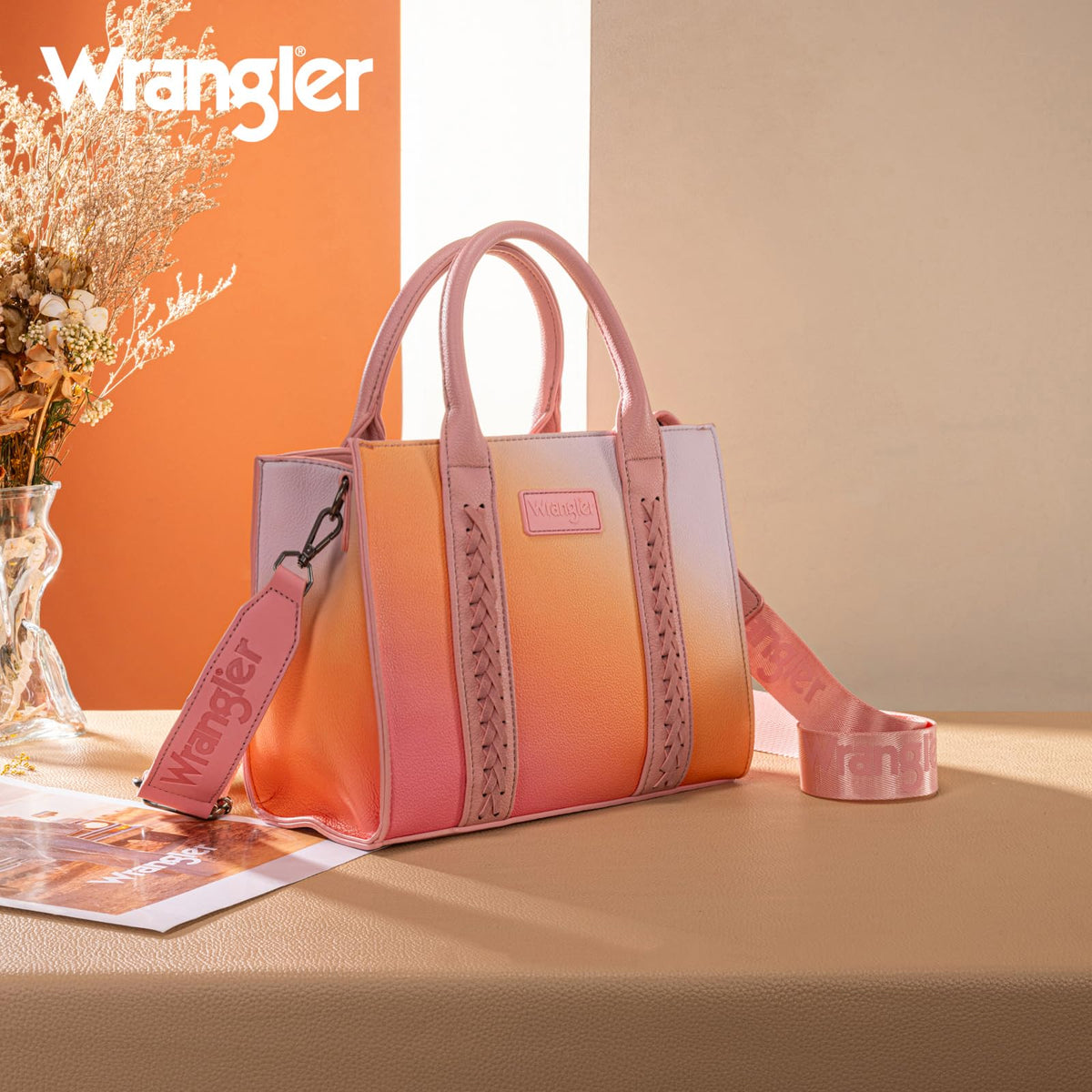 Wrangler Tote Bag for Women Designer Satchel Handbags Top-handle Purses with Strap