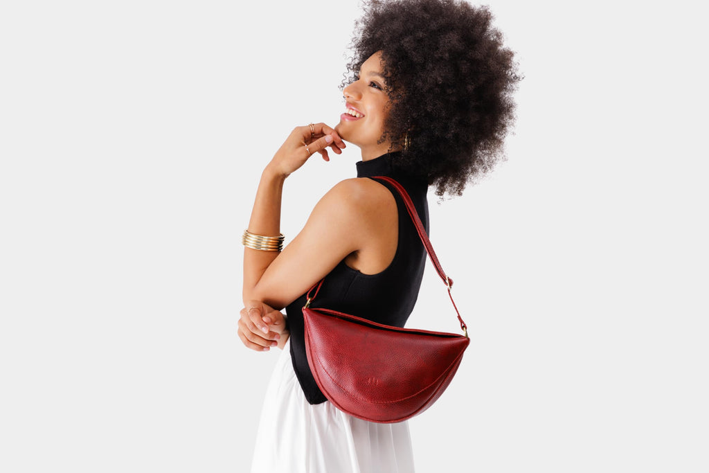 Portland Leather Goods Koala Sling Bag – Leather Sling with Adjustable Strap – Handmade from the Finest Full-Grain Hides