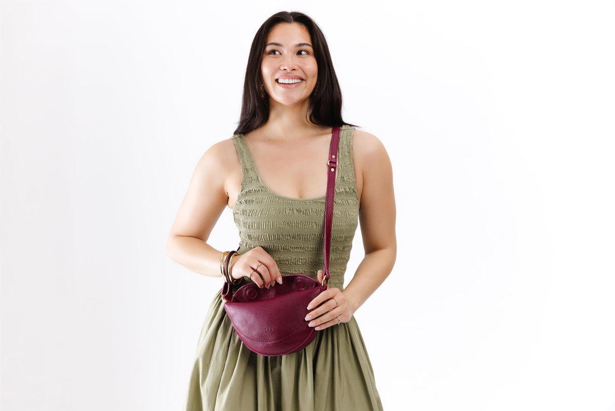 Portland Leather Goods Koala Sling Bag – Leather Sling with Adjustable Strap – Handmade from the Finest Full-Grain Hides