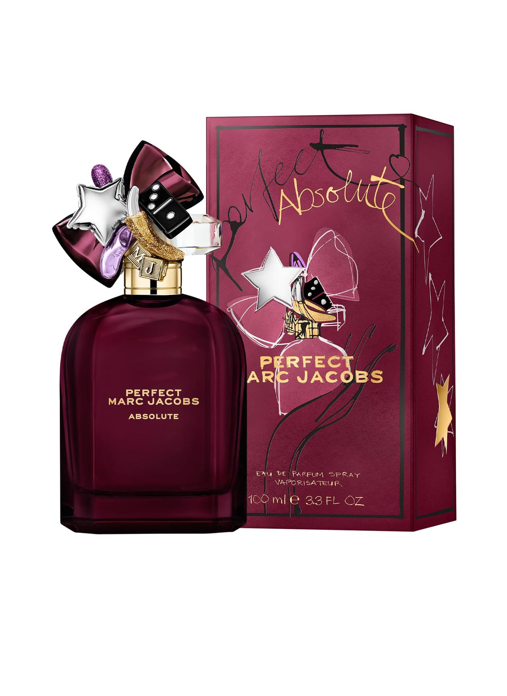 Marc Jacobs Perfect Absolute Eau de Parfum – Ambery Women's Perfume – With Notes Caramelized Fig Accord, Jasmine Absolu & Rich Amber Accord