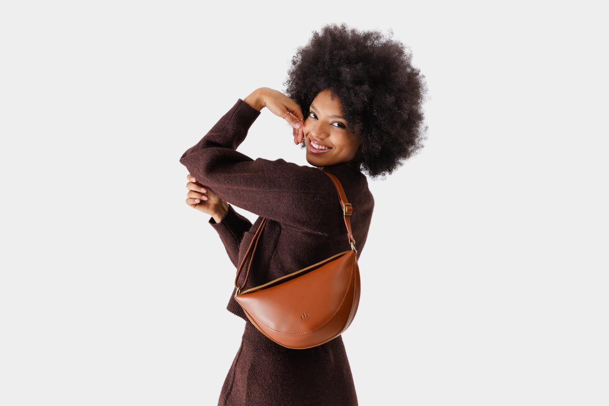Portland Leather Goods Koala Sling Bag – Leather Sling with Adjustable Strap – Handmade from the Finest Full-Grain Hides