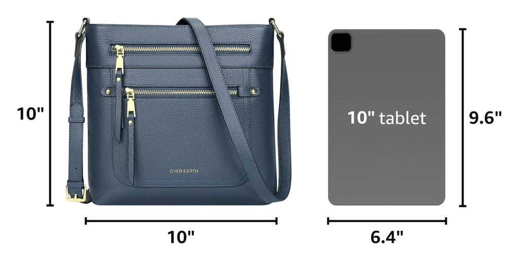 Over Earth Crossbody Bags for Women Leather Purses for Ladies with Multiple Pockets