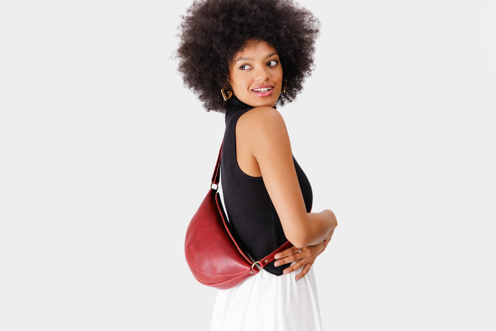 Portland Leather Goods Koala Sling Bag – Leather Sling with Adjustable Strap – Handmade from the Finest Full-Grain Hides