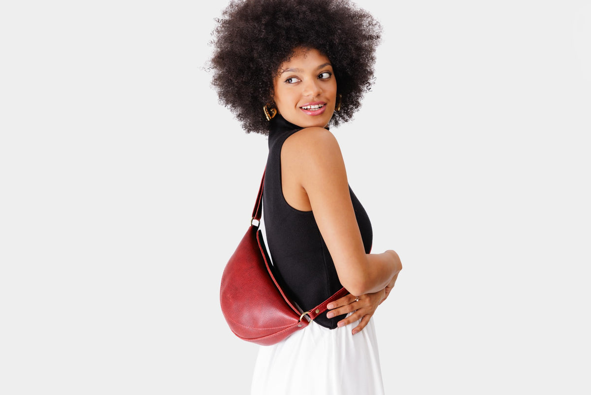 Portland Leather Goods Koala Sling Bag – Leather Sling with Adjustable Strap – Handmade from the Finest Full-Grain Hides