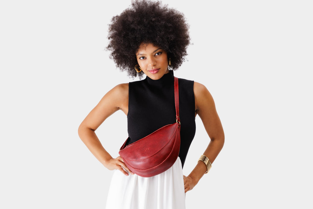 Portland Leather Goods Koala Sling Bag – Leather Sling with Adjustable Strap – Handmade from the Finest Full-Grain Hides