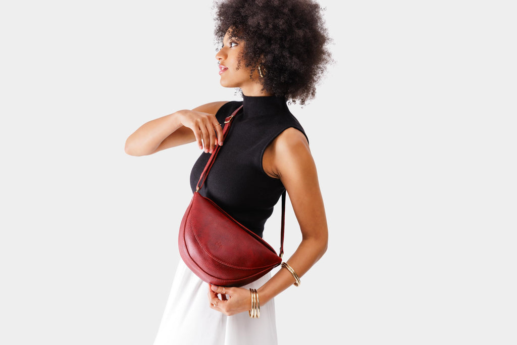Portland Leather Goods Koala Sling Bag – Leather Sling with Adjustable Strap – Handmade from the Finest Full-Grain Hides