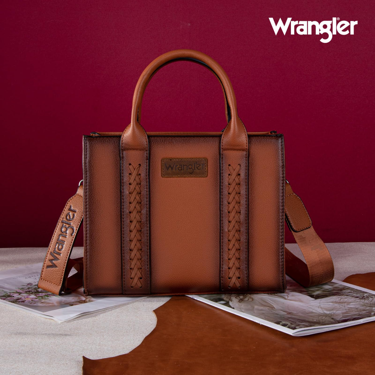 Wrangler Tote Bag for Women Designer Satchel Handbags Top-handle Purses with Strap