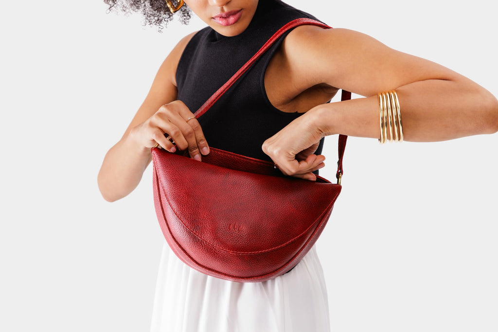 Portland Leather Goods Koala Sling Bag – Leather Sling with Adjustable Strap – Handmade from the Finest Full-Grain Hides