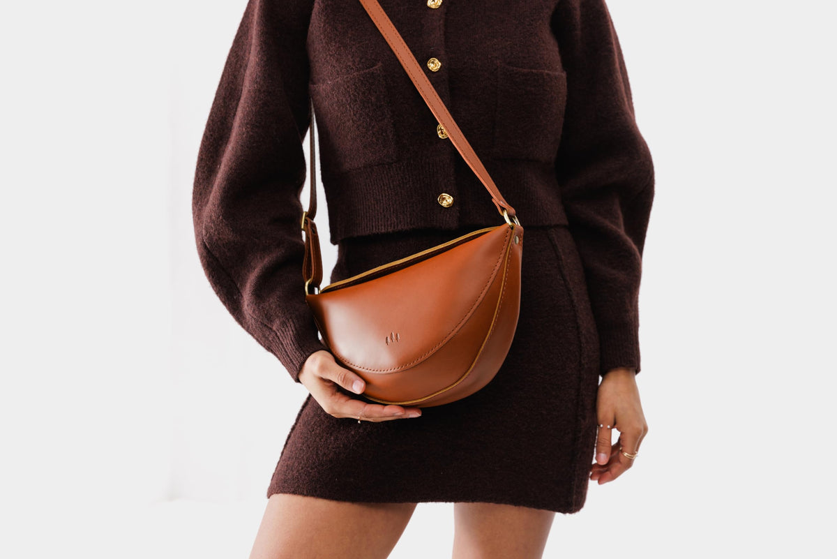 Portland Leather Goods Koala Sling Bag – Leather Sling with Adjustable Strap – Handmade from the Finest Full-Grain Hides