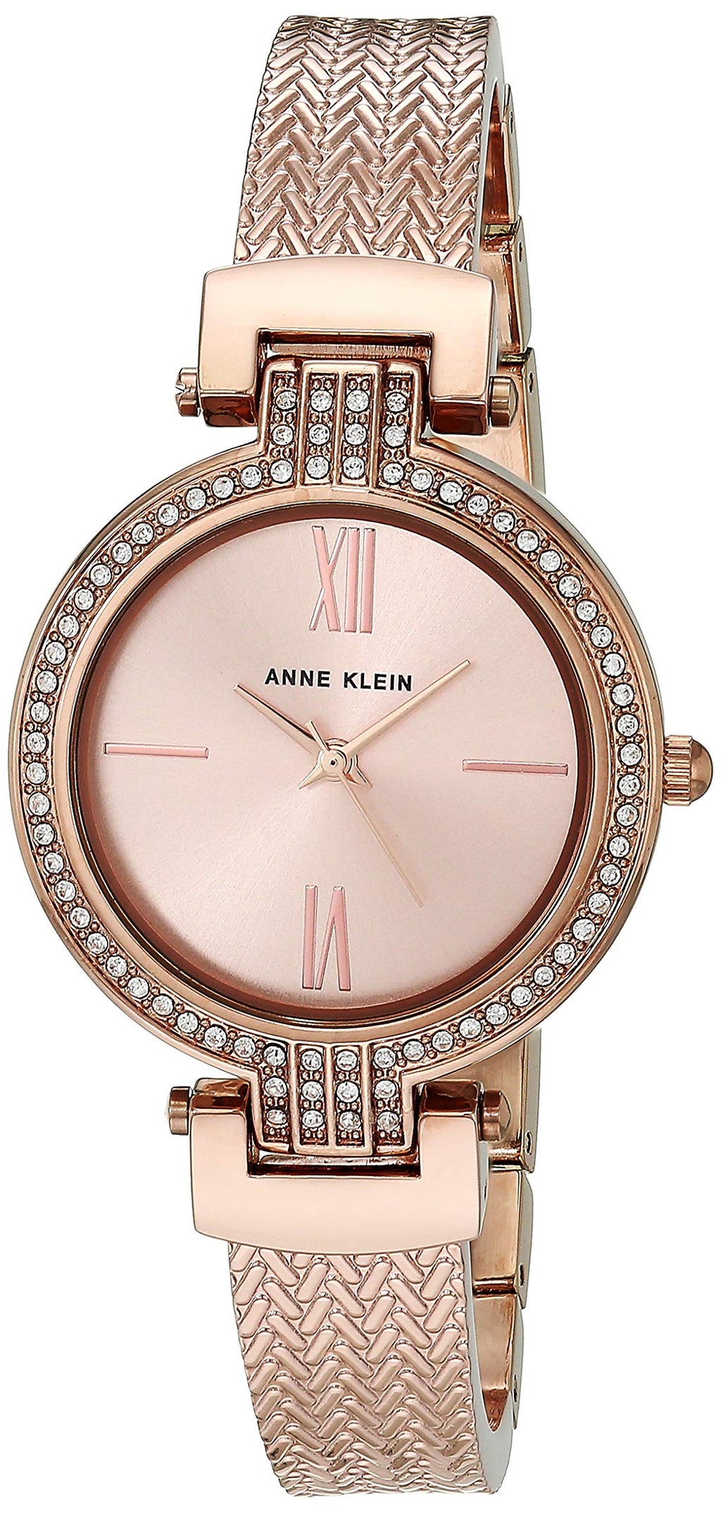 Anne Klein Women's Premium Crystal Accented Watch and Bracelet Set, AK/3584