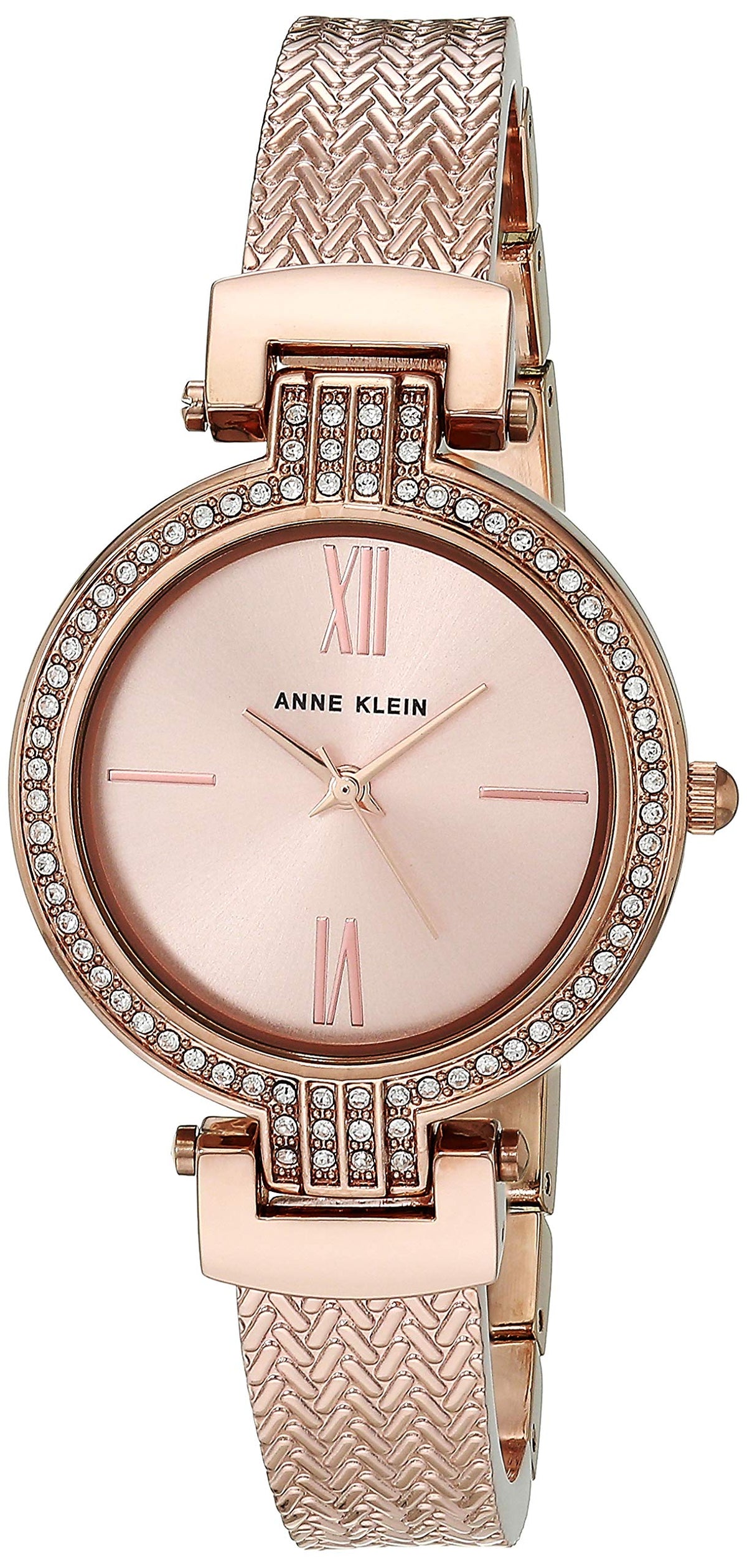 Anne Klein Women's Premium Crystal Accented Watch and Bracelet Set, AK/3584