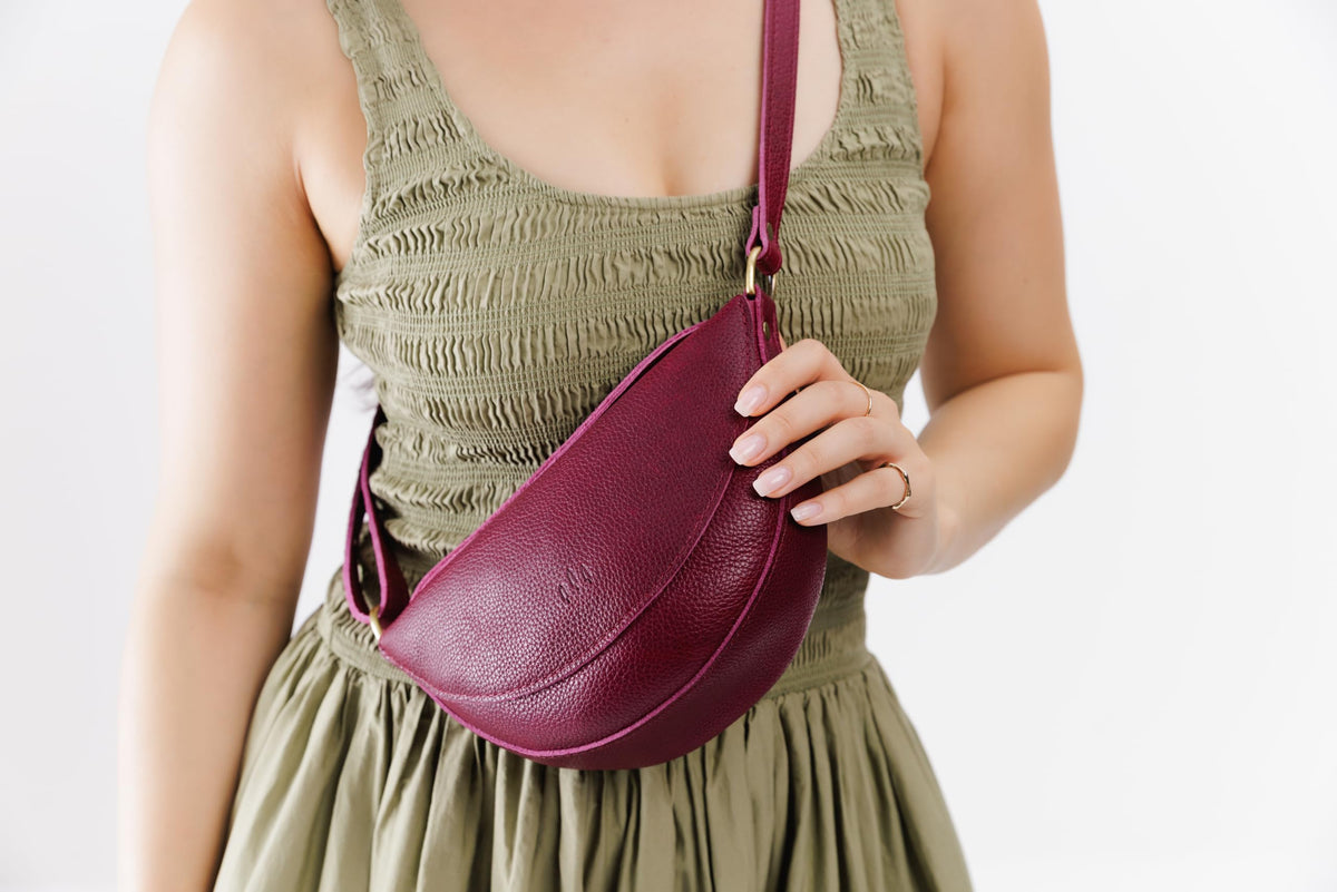 Portland Leather Goods Koala Sling Bag – Leather Sling with Adjustable Strap – Handmade from the Finest Full-Grain Hides