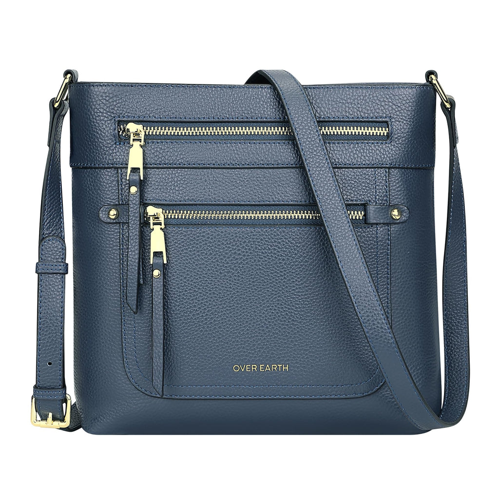 Over Earth Crossbody Bags for Women Leather Purses for Ladies with Multiple Pockets