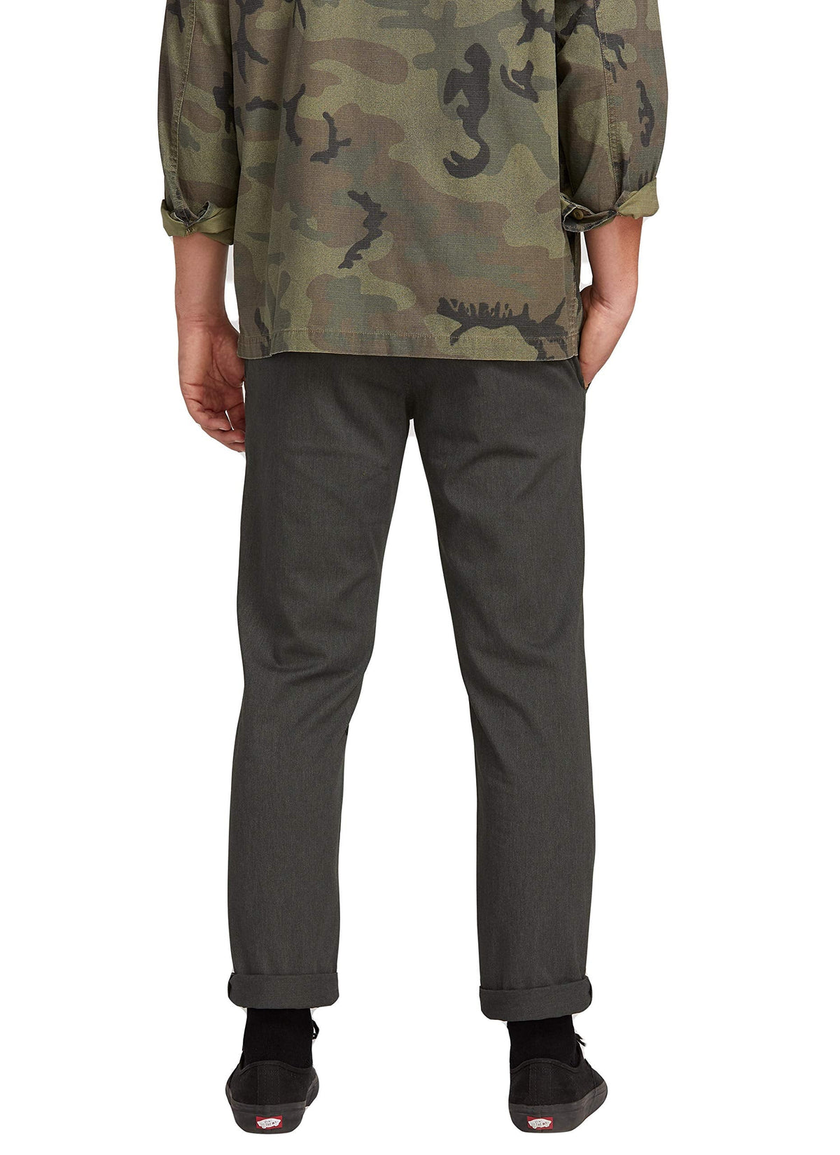 Volcom Men's Frickin Modern Fit Stretch Chino Pant, Black 1, 33W x 30L