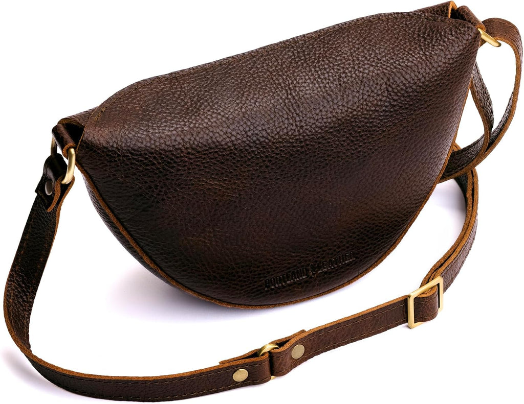 Portland Leather Goods Koala Sling Bag – Leather Sling with Adjustable Strap – Handmade from the Finest Full-Grain Hides