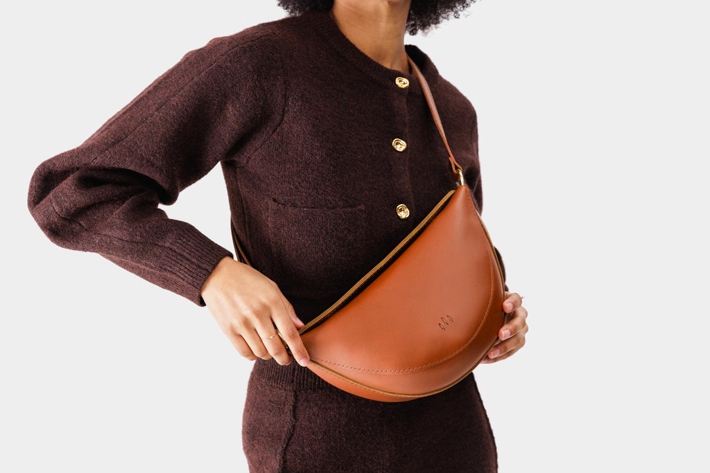 Portland Leather Goods Koala Sling Bag – Leather Sling with Adjustable Strap – Handmade from the Finest Full-Grain Hides