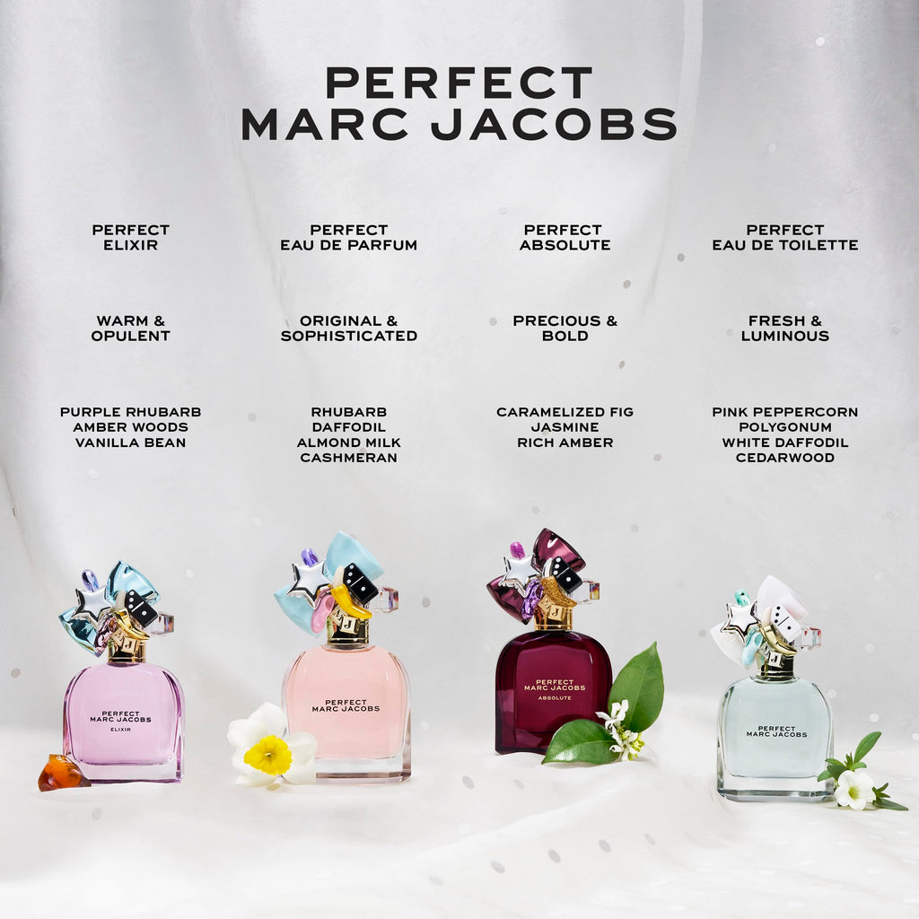 Marc Jacobs Perfect Absolute Eau de Parfum – Ambery Women's Perfume – With Notes Caramelized Fig Accord, Jasmine Absolu & Rich Amber Accord