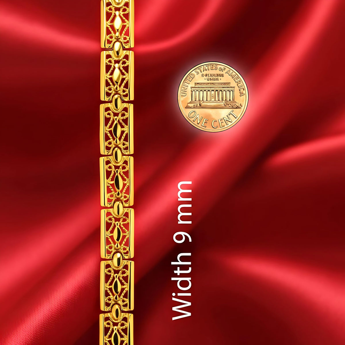 UNCLE LOL Luxury Vintage Gold Filigree Bracelet – Premium Gold-Plated Statement Jewelry