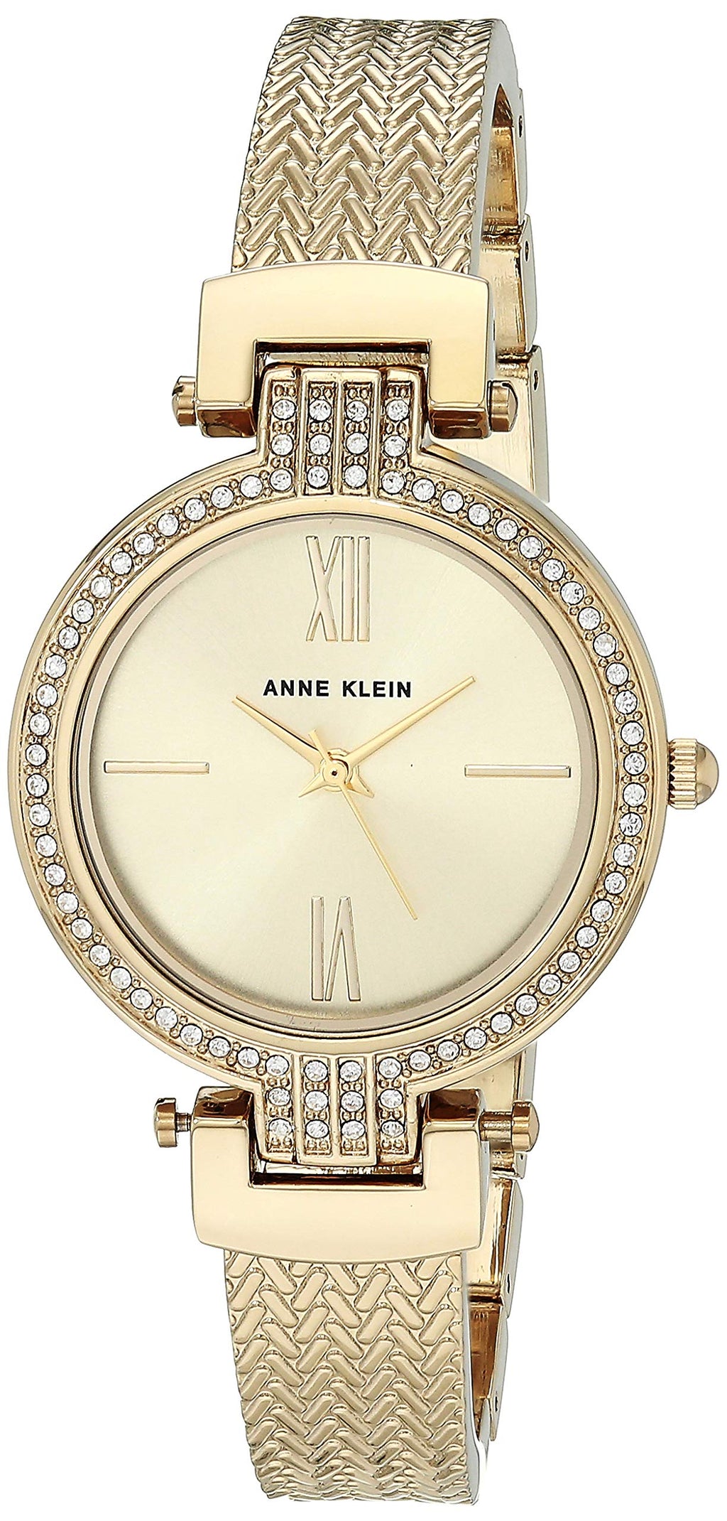 Anne Klein Women's Premium Crystal Accented Watch and Bracelet Set, AK/3584