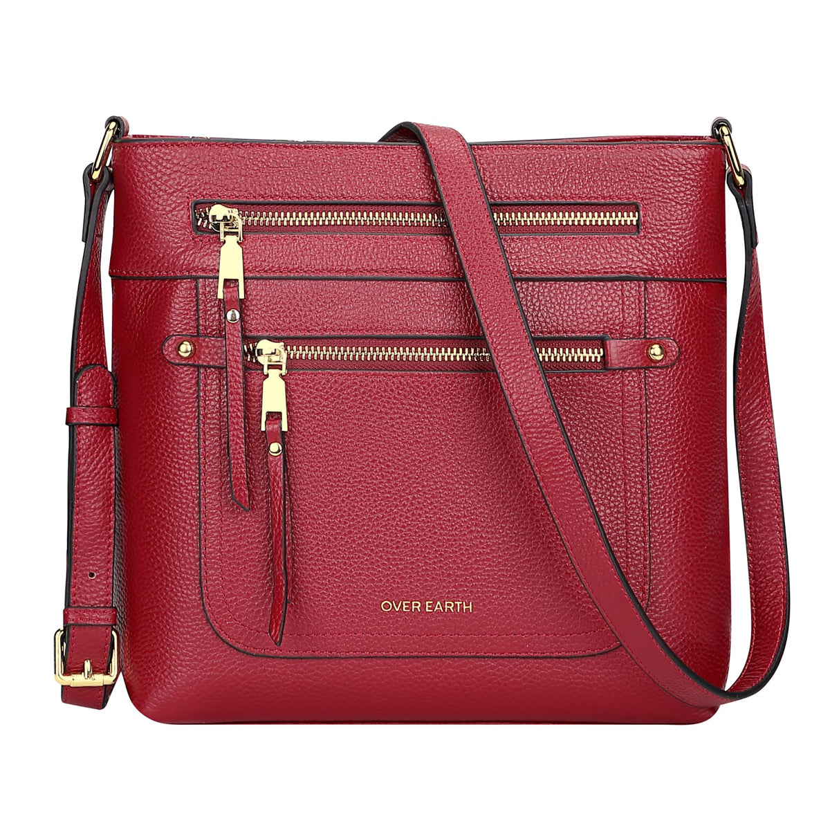 Over Earth Crossbody Bags for Women Leather Purses for Ladies with Multiple Pockets
