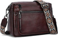 Iswee Crossbody Bags for Women Rfid Travel Medium Leather Purse Shoulder Handbag with Adjustable Strap Multiple Pockets
