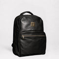 Black Leather Commuter Bag