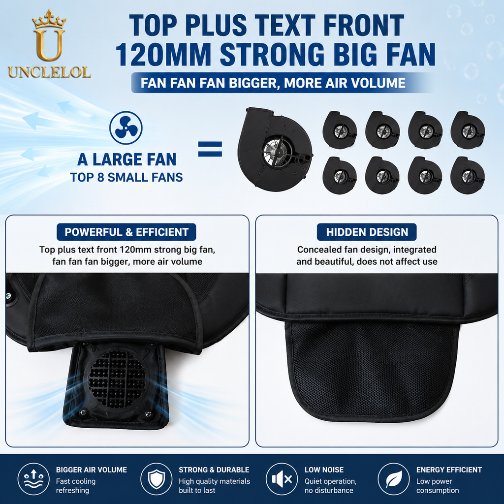 12V Universal Car Seat Cooling Cushion – Fast Ventilated Cooling Pad for Cars, SUVs & Trucks