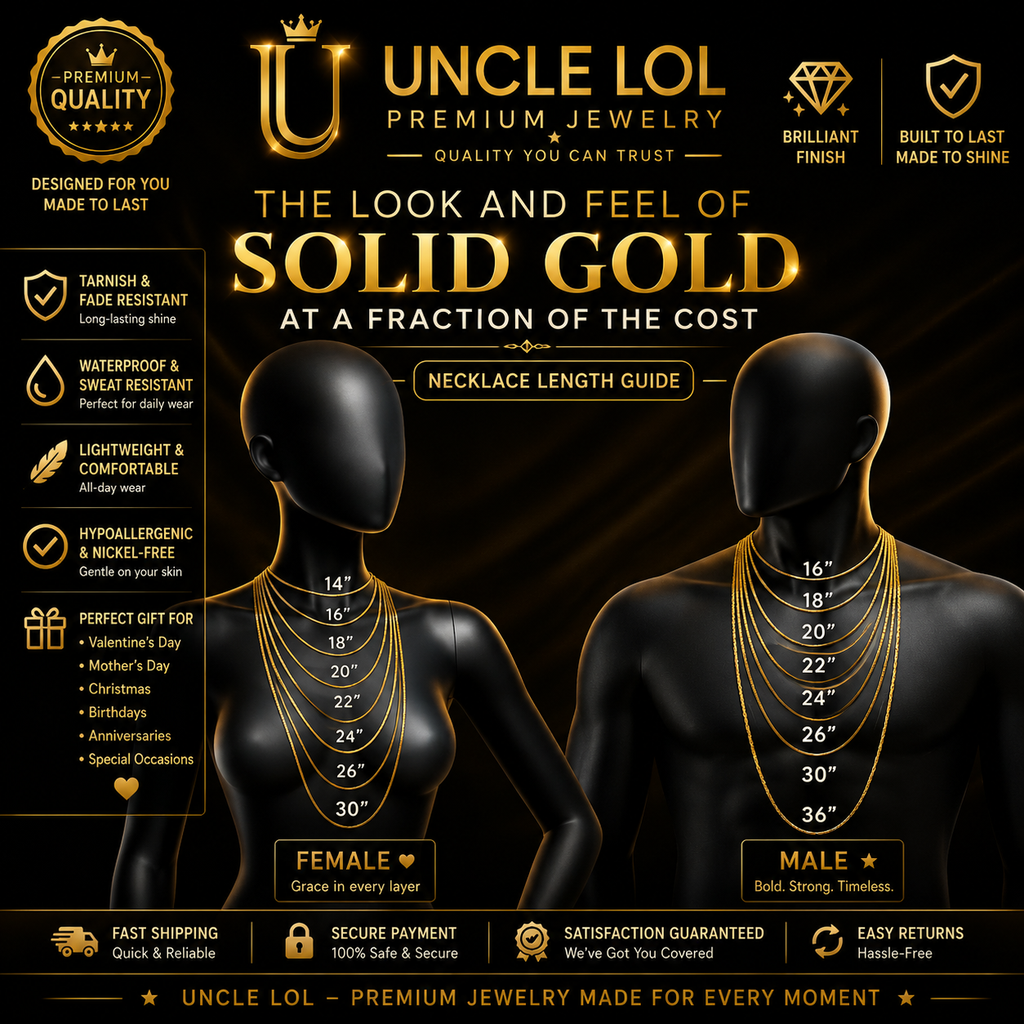 Premium Gold-Plated Stainless Steel Jewelry – Tarnish-Resistant & Waterproof From UNCLE