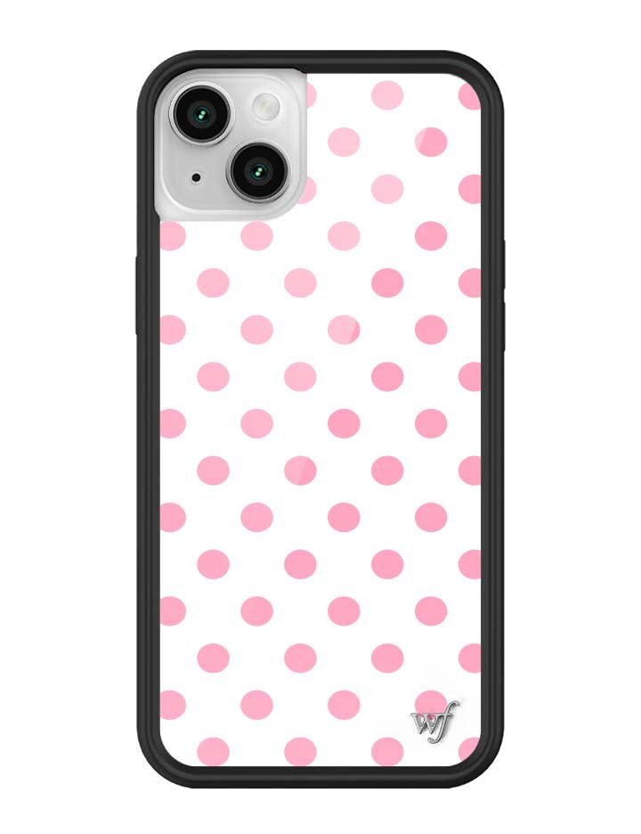 Polka Dot | White and Pink iPhone Case