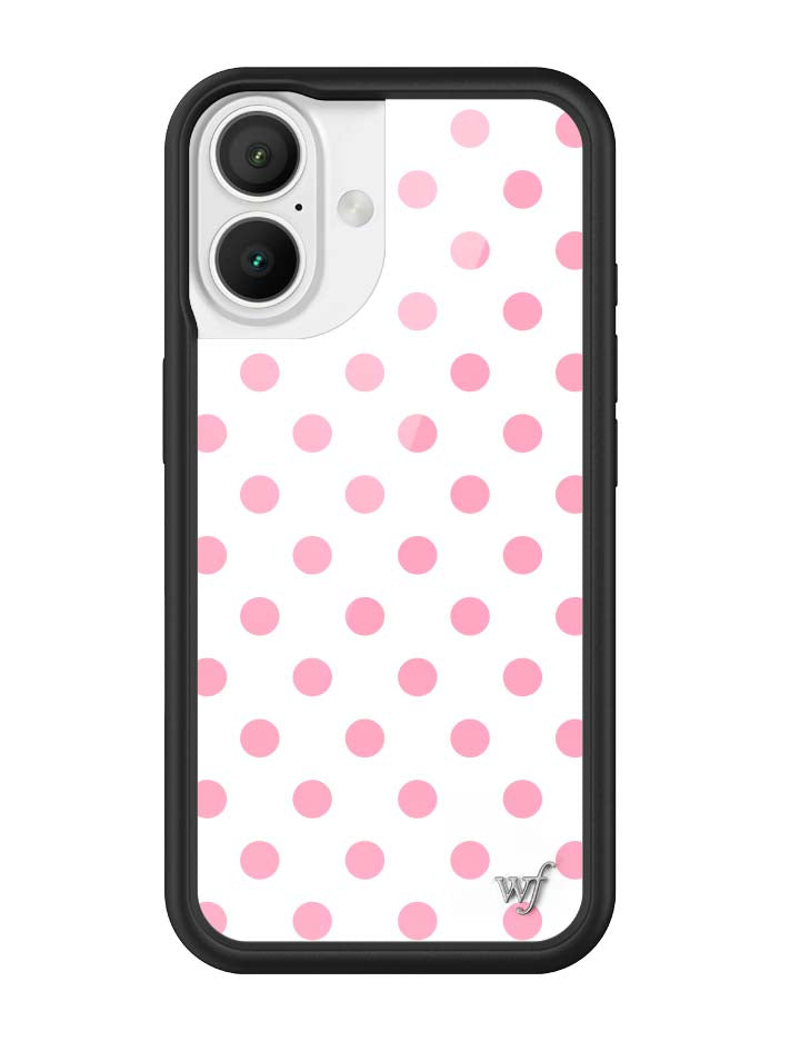 Polka Dot | White and Pink iPhone Case