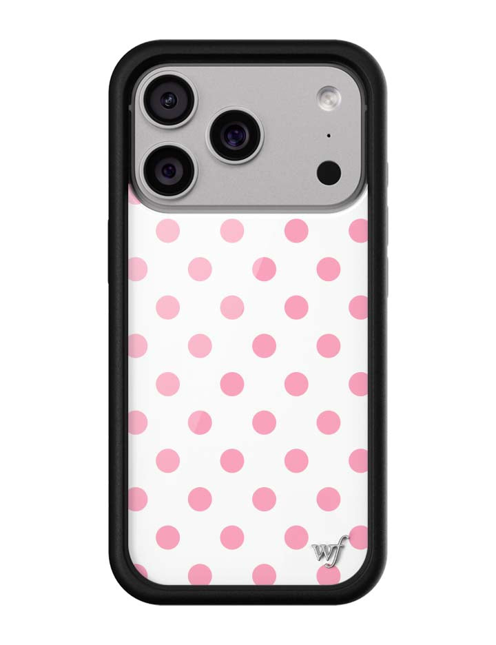 Polka Dot | White and Pink iPhone Case