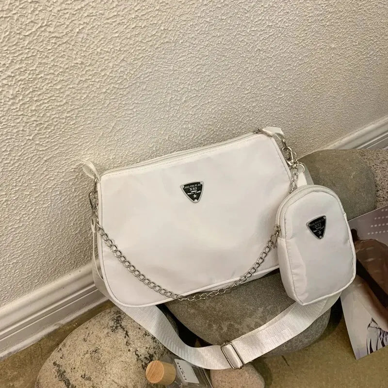 Midnight Lane Nylon Crossbody Bag For Women - Lightweight Everyday Zipper Closure
