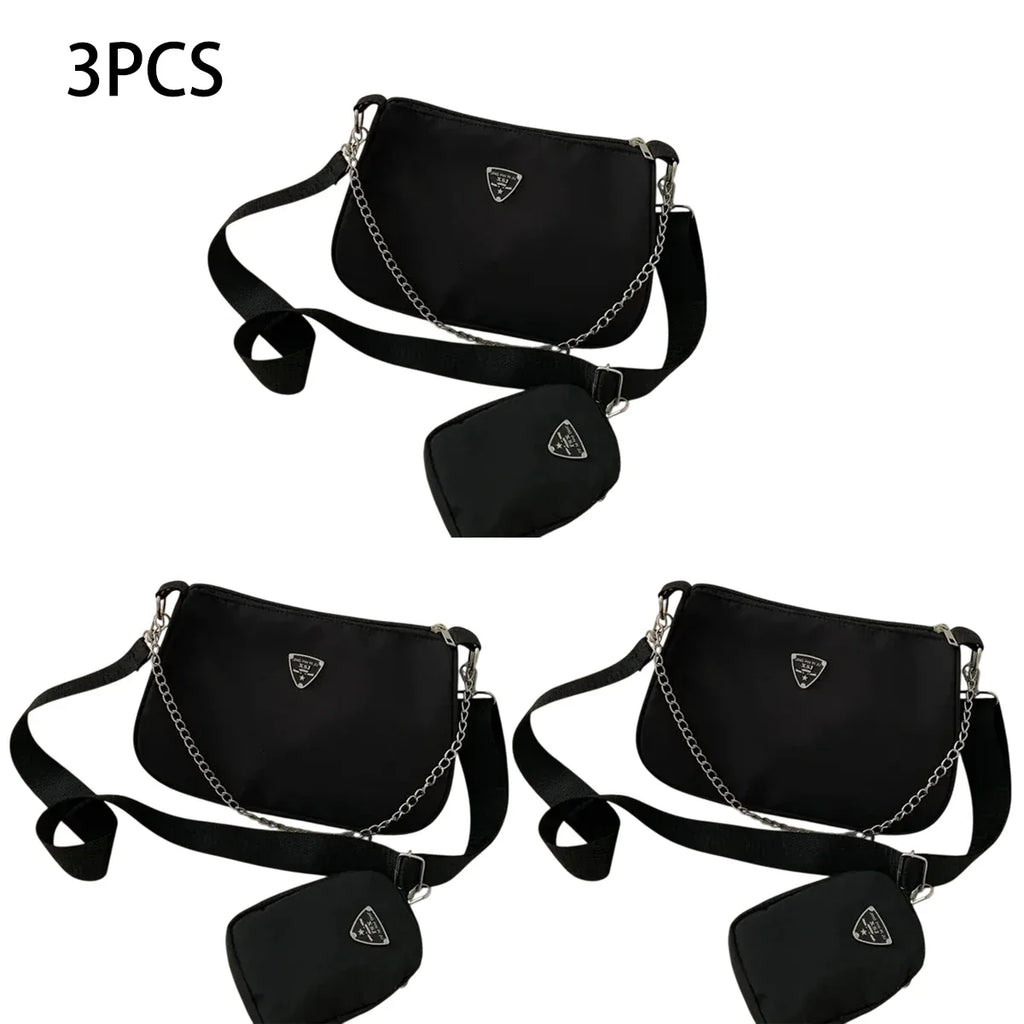 Midnight Lane Nylon Crossbody Bag For Women - Lightweight Everyday Zipper Closure
