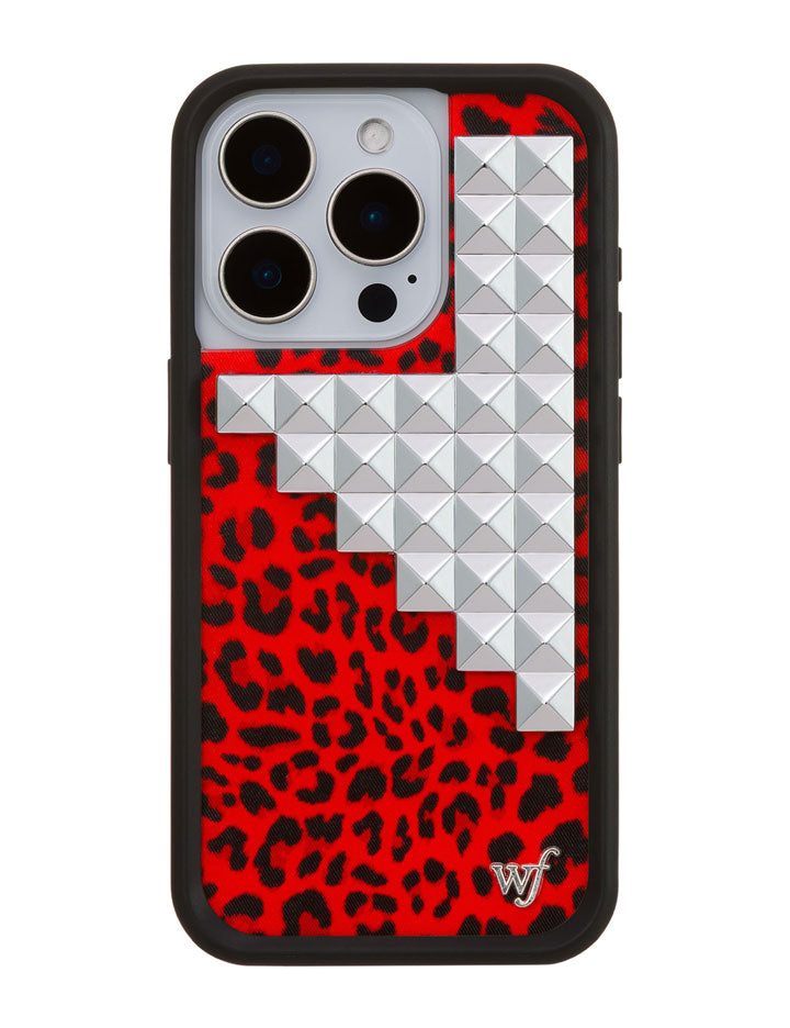 Red Meow Stud iPhone Case