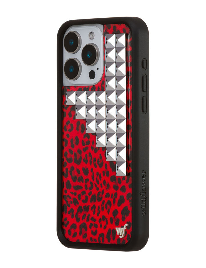 Red Meow Stud iPhone Case