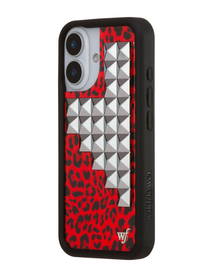 Red Meow Stud iPhone Case