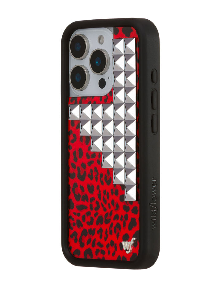Red Meow Stud iPhone Case