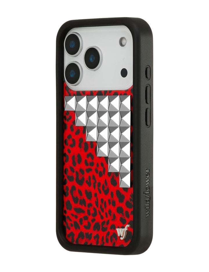 Red Meow Stud iPhone Case