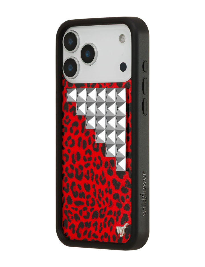 Red Meow Stud iPhone Case