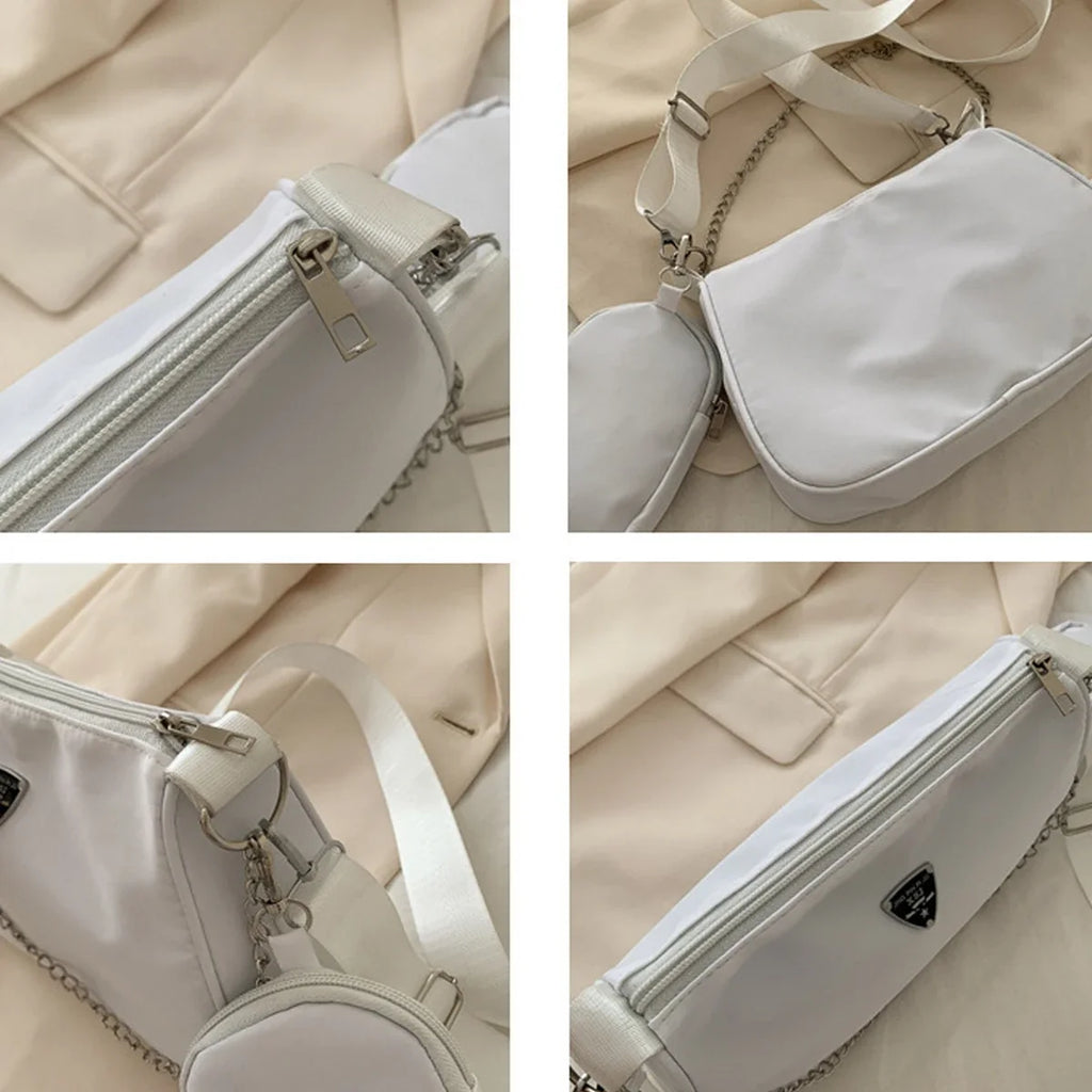 Midnight Lane Nylon Crossbody Bag For Women - Lightweight Everyday Zipper Closure