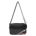 Unbranded Shark Mouth Crossbody Bag With Coin Purse And Phone Pocket - Durable Split Leather And Soft Polyester Lining
