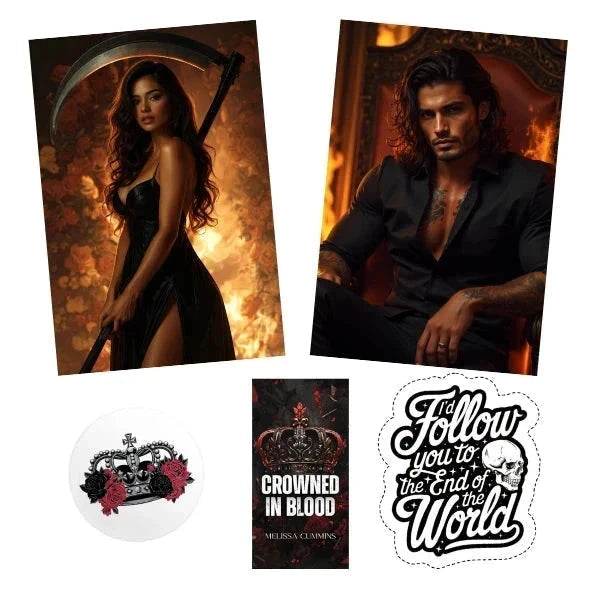 Crowned In Blood Paperback - Signed & Foiled - Dark Mafia Age Gap Romance