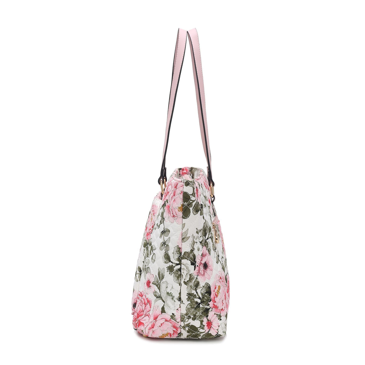 MKF Collection Hallie Quilted Cotton Botanical Pattern Women Tote Bag by Mia k