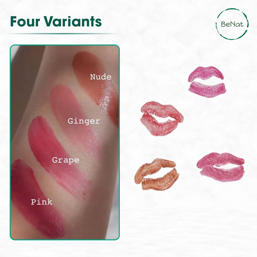 Lip & Cheek Bloom 2 in 1 Natural Lipstick & Blush - Long Lasting Hydrating Multi-Tasking Tinted Balm by BeNat