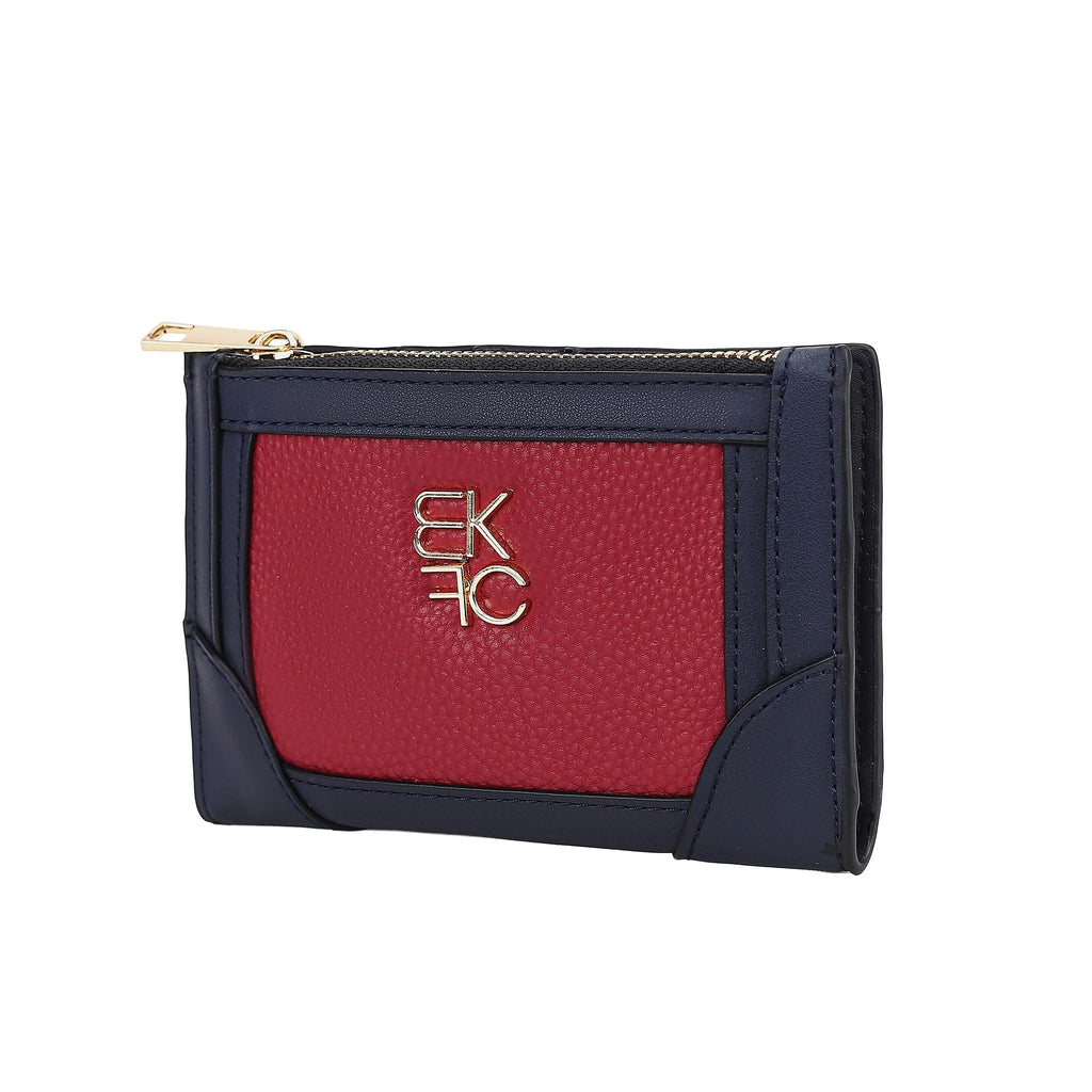 MKF Collection Sonnet Bi-Fold Wallet with Zip Coin Pocket for Women by Mia K